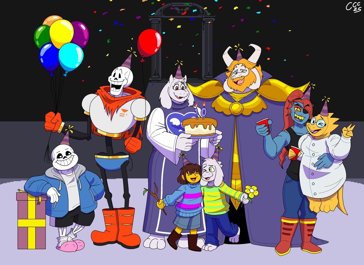 CrazColorCandy's tweet photo. I'm very fashionably late to this but hey gotta show appreciation to Undertale just like everyone else did~

#undertale10thanniversary 
#UNDERTALE10周年 https://t.co/Fy5AXiG4BR