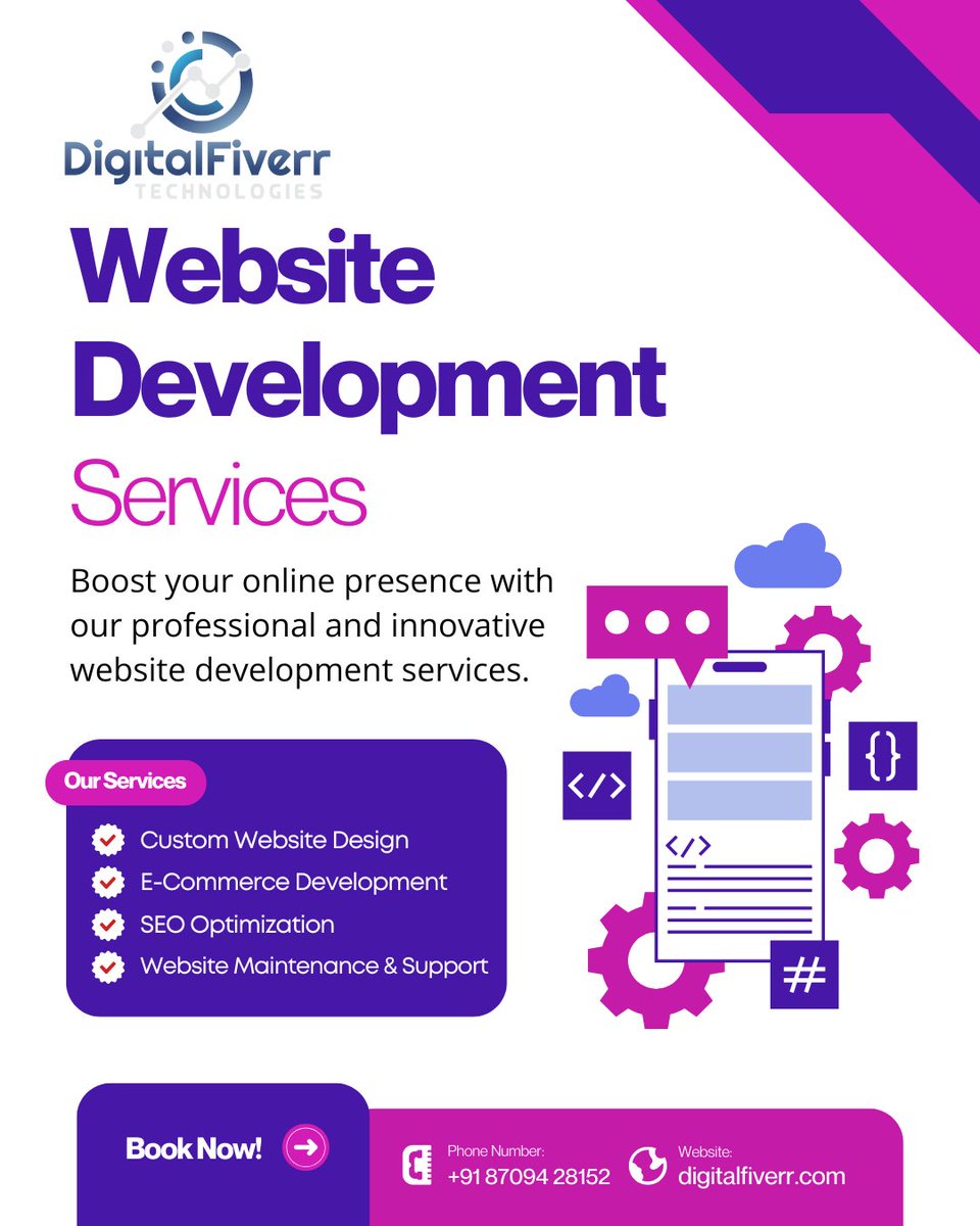DigitalFiverr2's tweet photo. 🚀 Build your digital presence with DigitalFiverr Technologies!

We create fast, responsive &amp; SEO-optimized websites that drive growth.
🌐 Web Development
🛒 E-commerce
📱 Mobile Friendly

👉 Let’s build your success story today!

#WebDevelopment #DigitalFiverr #TechSolutions https://t.co/np9ZhLVSsI