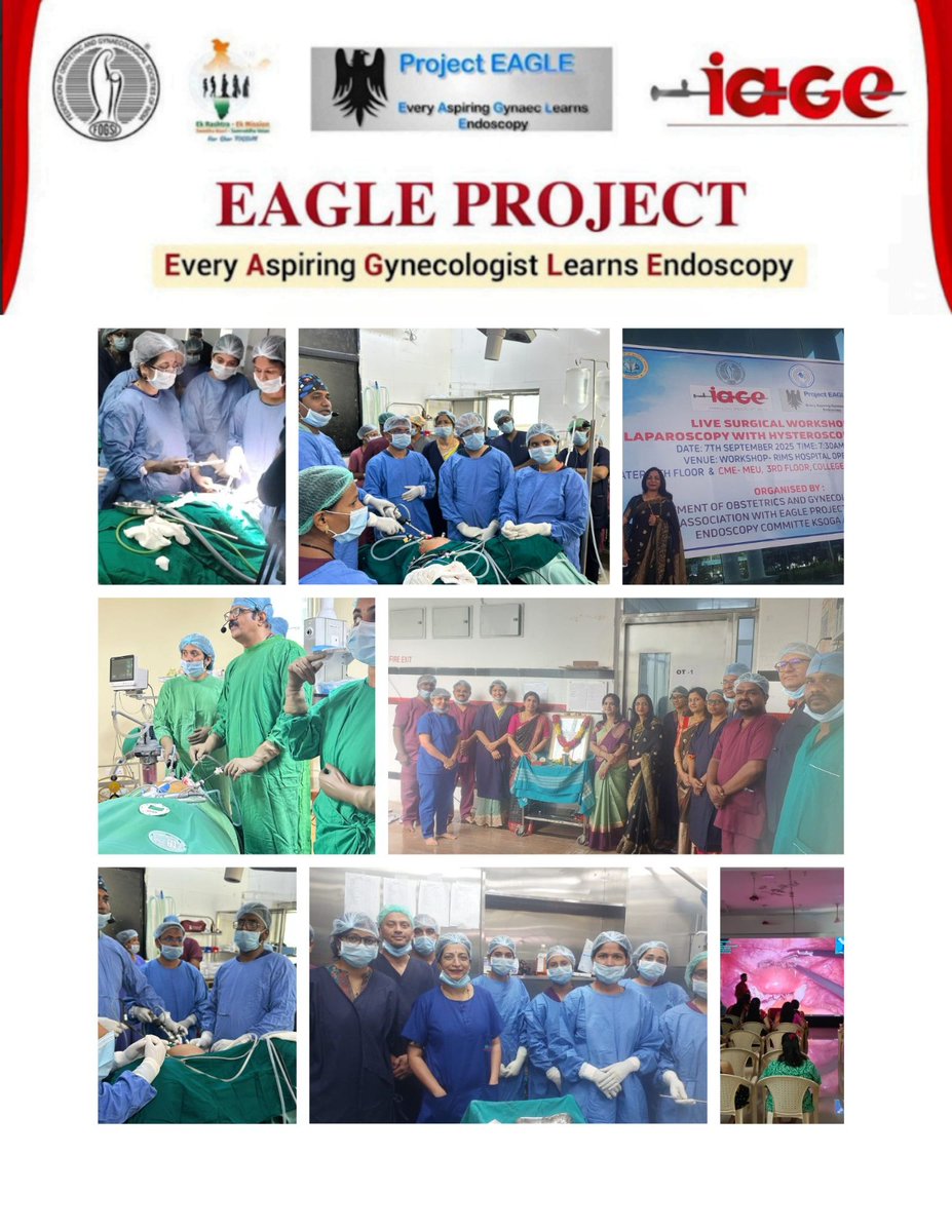 Another resounding success for the EAGLE Project! ✨
We are thrilled to announce the successful completion of EAGLE #115, a comprehensive laparoscopy workshop held on September 7, 2025, at the Raichur Institute of Medical College (RIMS), Raichur, Karnataka.
This initiative