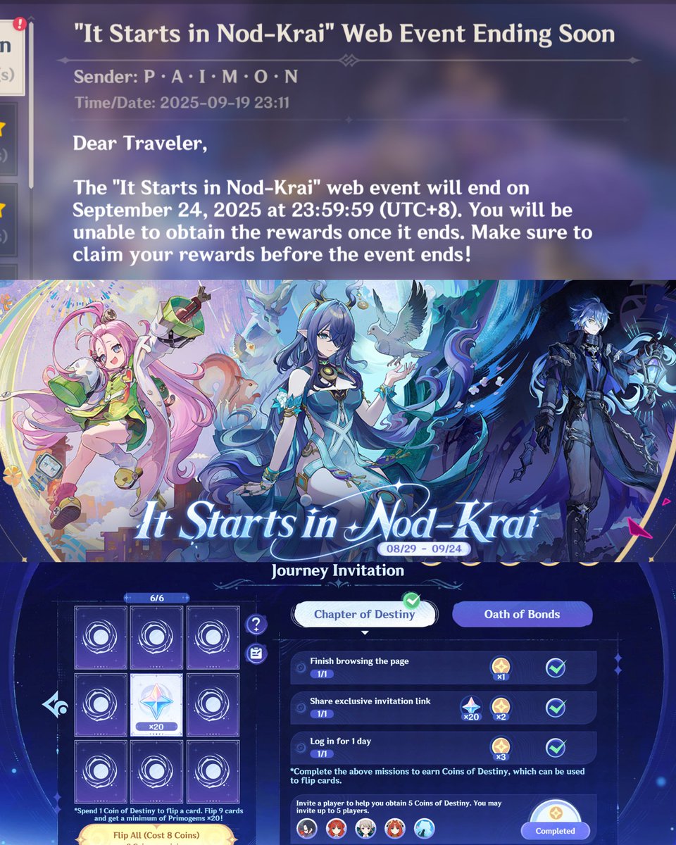 Reminder that the "It Starts in Nod-Krai" web event will end soon

#GenshinImpact