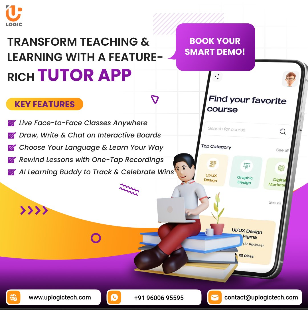 Uplogictech's tweet image. Are you struggling to stand out in the online education market?
We build Tutor Apps that make teaching smarter and learning easier live classes, interactive boards, lesson replays, AI-driven learning support included.
Visit us: uplogictech.com/tutor-app-deve…

#AITutorApp #AIinEducation