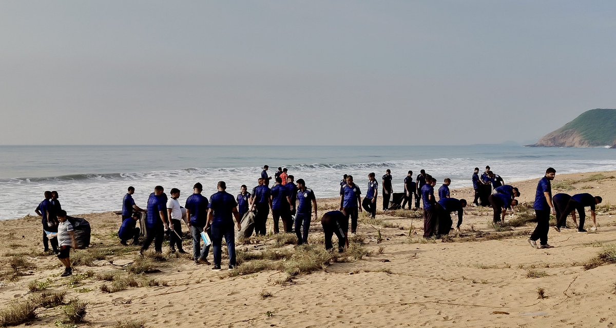 INS_Vishwakarma's tweet photo. 💙🌍 Ocean Guardians in Action! 🌍 💙
Marking International Coastal Cleanup Day, personnel and families of #INS_Vishwakarma took to the shores with dedication, ensuring cleaner coasts & healthier seas for tomorrow. 🌊⚓
#InternationalCoastalCleanup #LargeNavyMindset https://t.co/mA6MeSPkuI