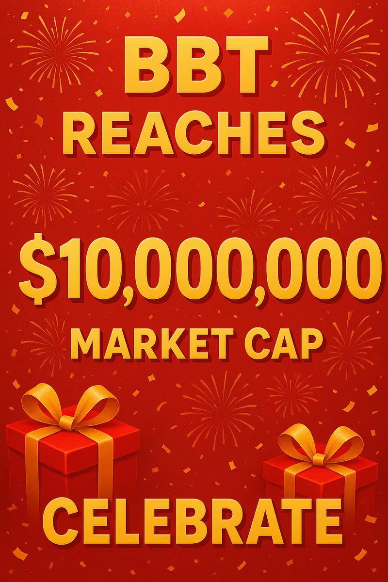 BlindboxT's tweet photo. 庆祝bbt市值突破1000万美元。一切都是刚刚开始。作为首个龙头TradeFi项目，BBT10亿u之路在路上！ https://t.co/hjC2jMAYa6