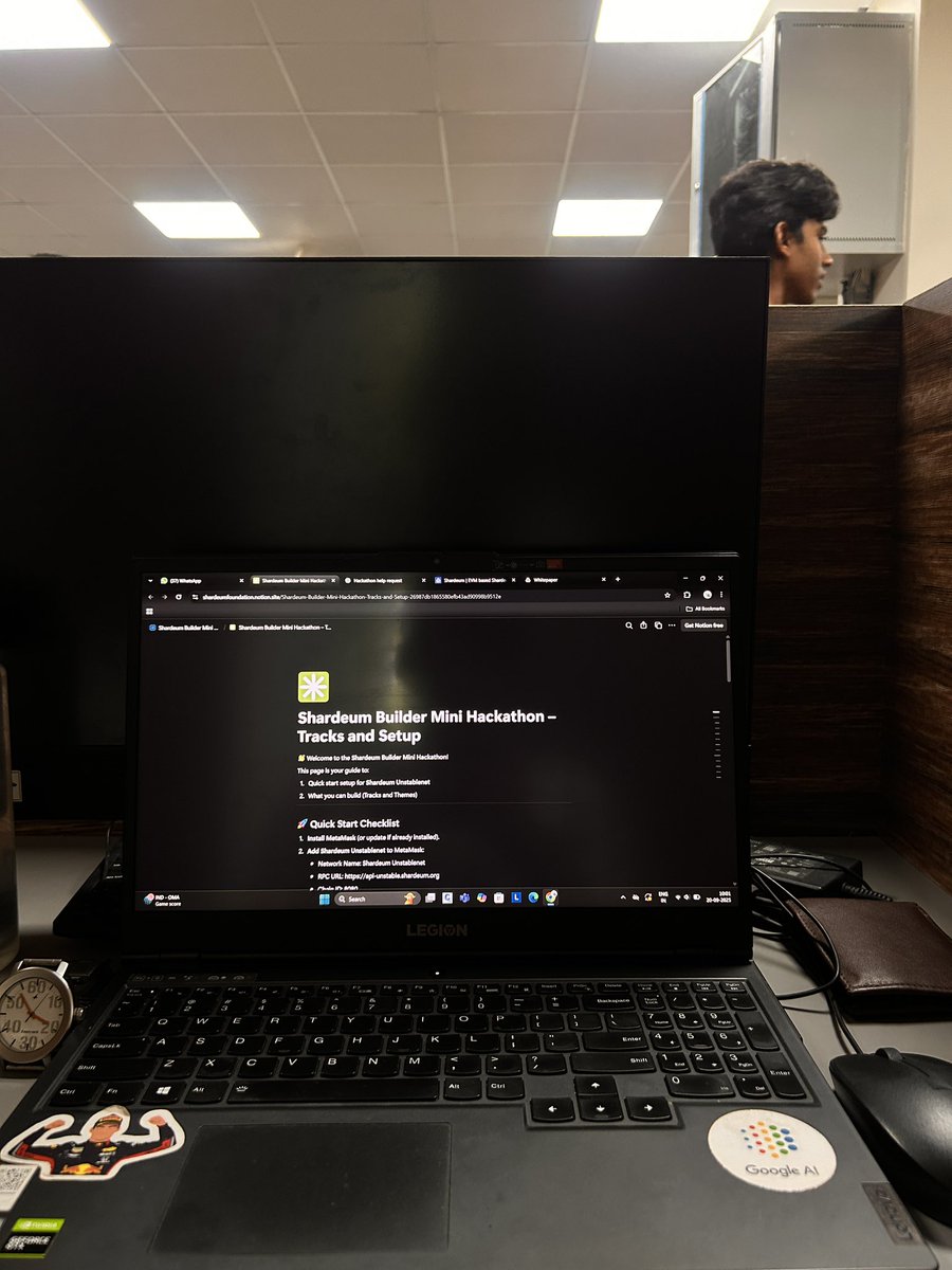 ayush_dhole's tweet image. Just 2 hrs. into Shardeum Mini Hackathon and it&apos;s awesome to see everyone getting settled. The vibe is productive and fun! Big thanks to GCOEN for the space and to the organizers @Yash__Balpande @nikhil_aparajit @shardeum for making it happen.
#MiniHackathon 
#ProofOfCommunity