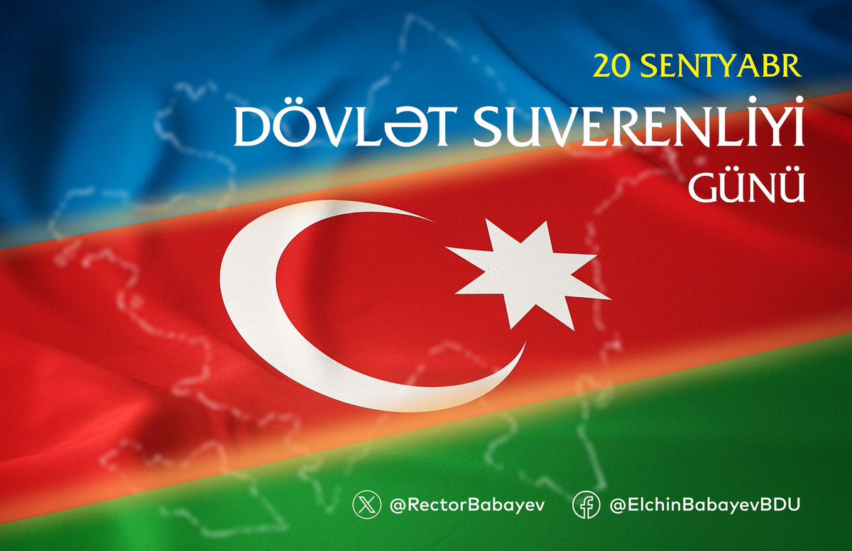 Dövlət Suverenliyi Günümüz mübarək!
Yaşasın müstəqil və suveren Azərbaycan!