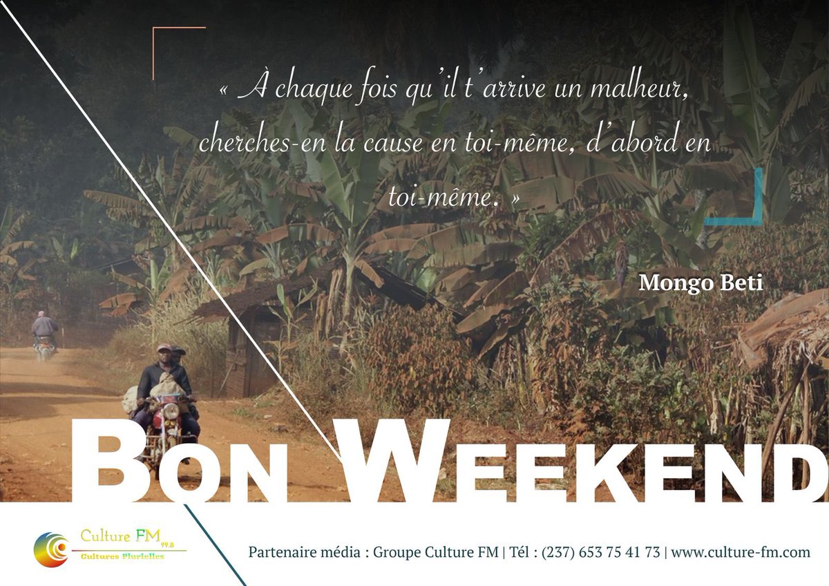 Ne dit-on pas que la prise de conscience est la première étape pour changer d’approche et éviter de reproduire les mêmes erreurs à l'avenir?

Cette citation de Mongo Beti nous encourage à être les acteurs de notre propre bien-être. 

#Bonweekend
#introspection
#Eséka 
#CultureFM