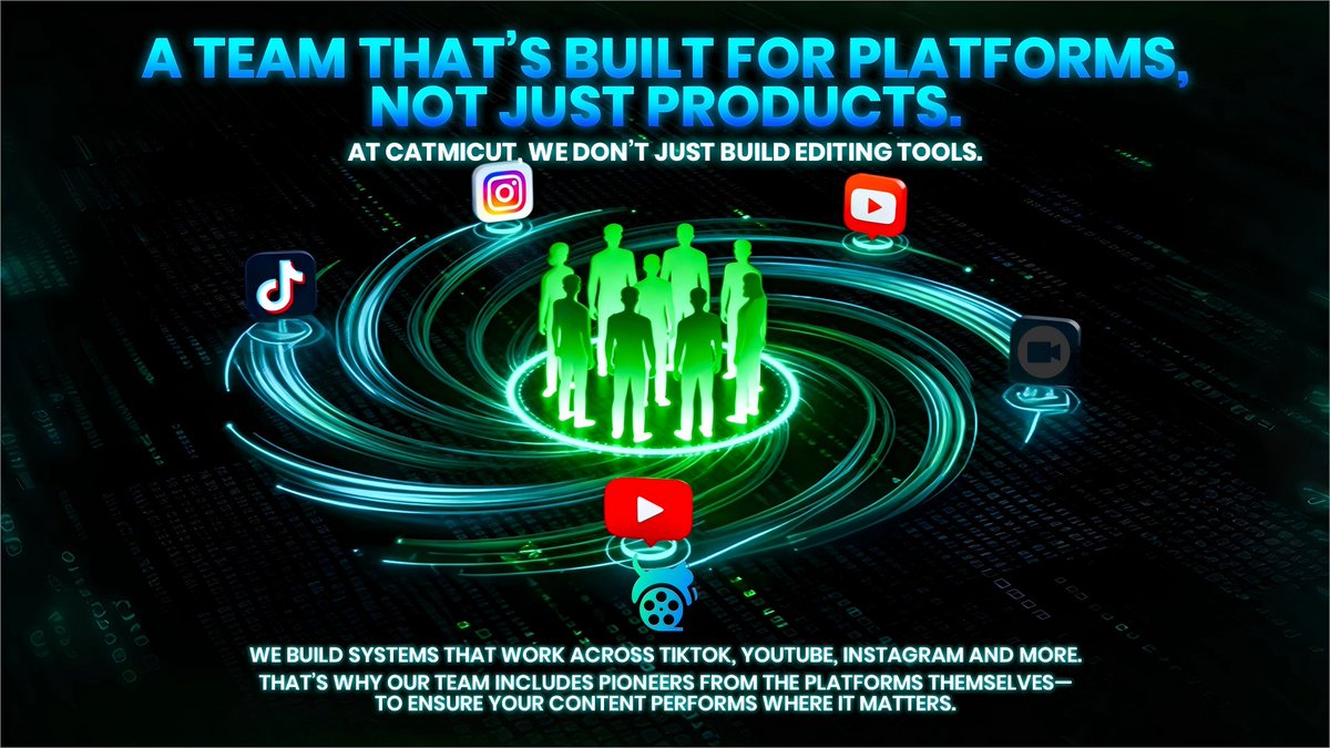 catmicut_ltd's tweet image. 📱 You can’t design for platforms if you’ve never built one.
🌐 At Catmicut Ltd, our team includes builders from TikTok, Meta, and YouTube.
🎯 We don’t guess the system. We helped create it.

#Catmicut #PlatformExperts #CreatorTools #DigitalMedia #BuiltByInsiders