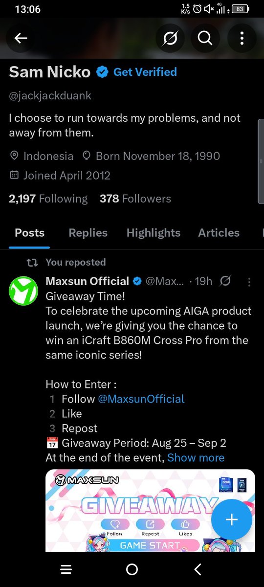 Sam Nicko tweet media