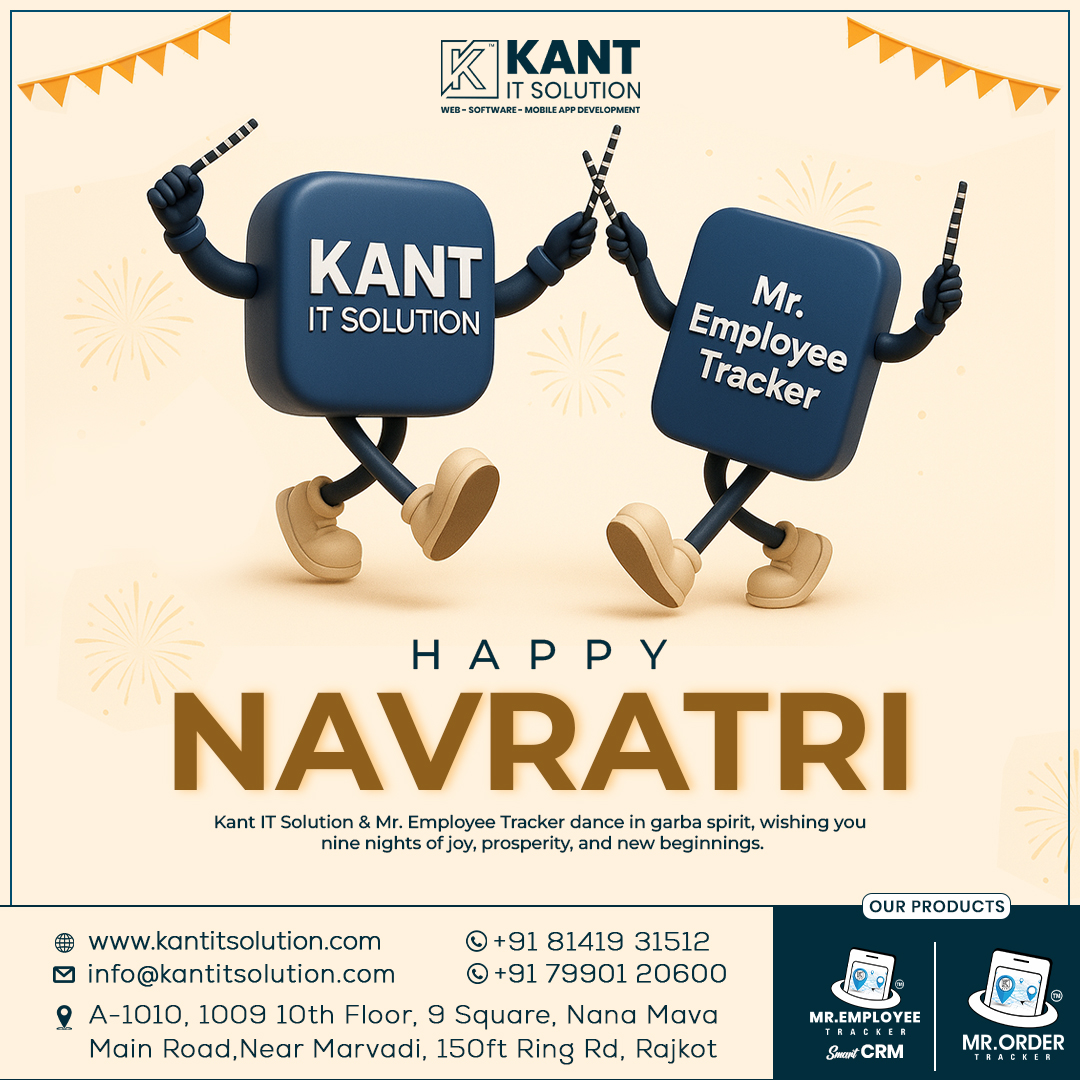 Kantsolution's tweet image. 🙏Let Maa Amba bless us with success. Nine nights of devotion, nine steps towards success, Kant IT Solution &amp;amp; Mr. Employee Tracker dancing to the beats of progress.
.
#navratri #Navratri2025 #blessings #Garba2025 #mataji #SmartGrowth #crmsoftware #trackingsystem  #kantitsolution