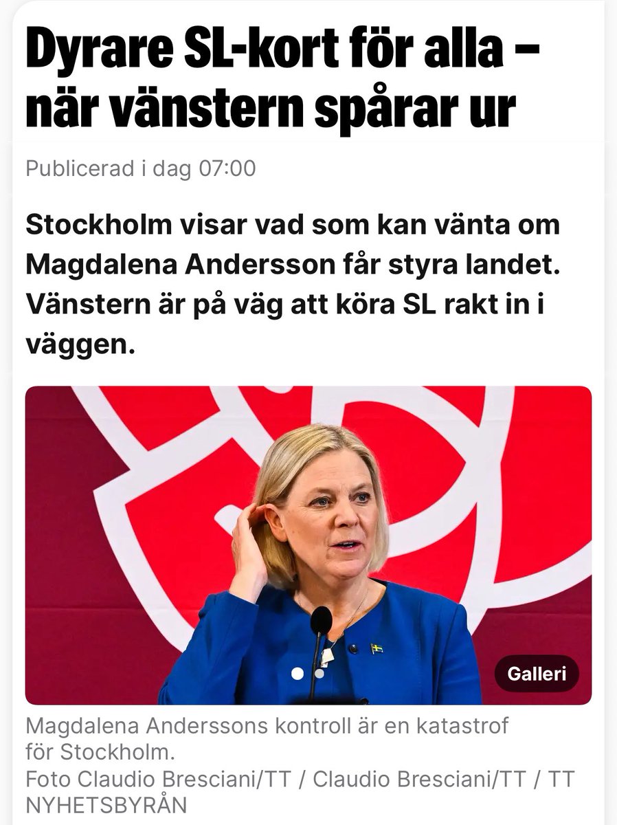 ”Vänsterstyret skjuter sig inte i foten – det skjuter sig i huvudet.” Läs <a href="/PatrikKronqvist/">Patrik Kronqvist</a> Socialdemokraternas och Miljöpartiets experiment i Region Stockholm måste få ett slut. expressen.se/ledare/patrik-…