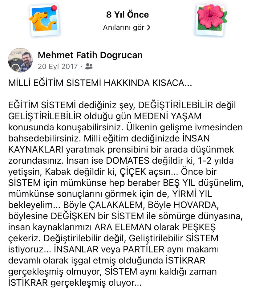 Milli Eğitim Sistemi Hakkında Kısaca…