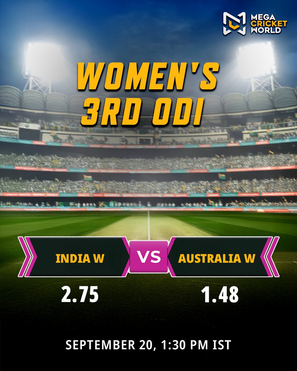 mcworldsocial's tweet image. It all comes down to this! 🇮🇳🔥🇦🇺 The final ODI decider is here, odds are out now! Who’s your pick? 🏏

mcwlnk.co/no0k

#bettingsports #bestperformance #winnerscircle #IndVsAus #predictions #bettingtitps