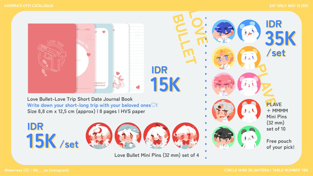 Kae | CFXX PO📌 (@kaerraaa) on Twitter photo 🔁+❤️ are very appreciated I'm opening pre-order from for #CF21 pick-up (day 1 only) 
📅 PO period: Sept 20th - Sept 27th 2025
🪑Table number: TBA 
🌟Fandom(s): Original Character, SK8 the Infinity, Debut or Die/DMJ, GDCG, Love Bullet, PLAVE
🔗forms.gle/wcDc11JyHKd8N1… 🔁+❤️ are very appreciated I'm opening pre-order from for #CF21 pick-up (day 1 only) 
📅 PO period: Sept 20th - Sept 27th 2025
🪑Table number: TBA 
🌟Fandom(s): Original Character, SK8 the Infinity, Debut or Die/DMJ, GDCG, Love Bullet, PLAVE
🔗forms.gle/wcDc11JyHKd8N1…