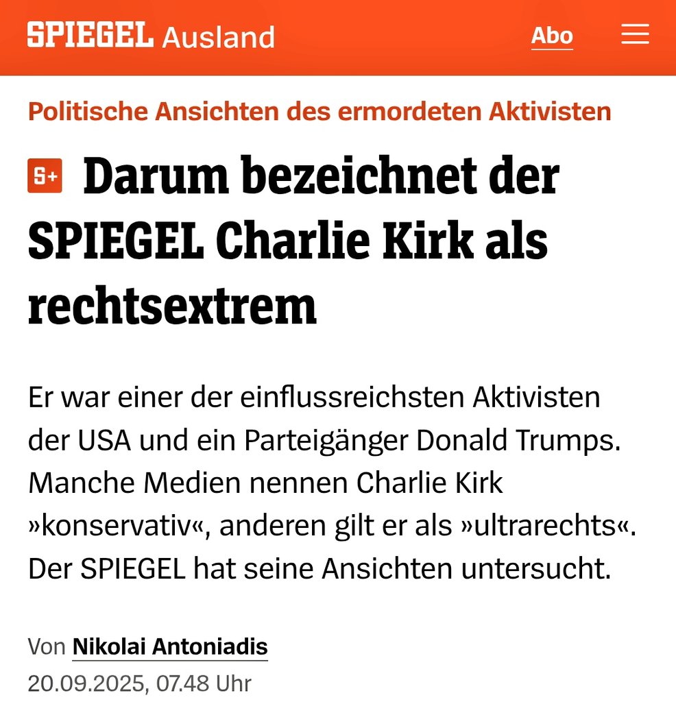 Der Spiegel ist ein Organ der Niedertracht. Es ist falsch, ihn zu lesen. Jemand, der zu dieser Zeitung beiträgt, ist gesellschaftlich absolut inakzeptabel. Es wäre verfehlt, zu einem seiner Redakteure freundlich oder auch nur höflich zu sein. Man muss so unfreundlich zu ihnen