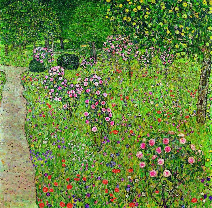 Gustav Klimt, Orchard with Roses