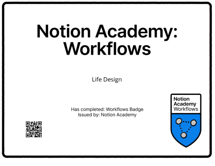 lifedesignshare's tweet image. The nerd in me certainly enjoyed getting these badges! Finally an assessment that I wasn&apos;t worried about :)

#notion3