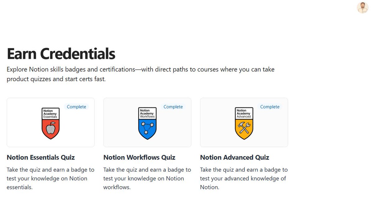 lifedesignshare's tweet image. The nerd in me certainly enjoyed getting these badges! Finally an assessment that I wasn&apos;t worried about :)

#notion3