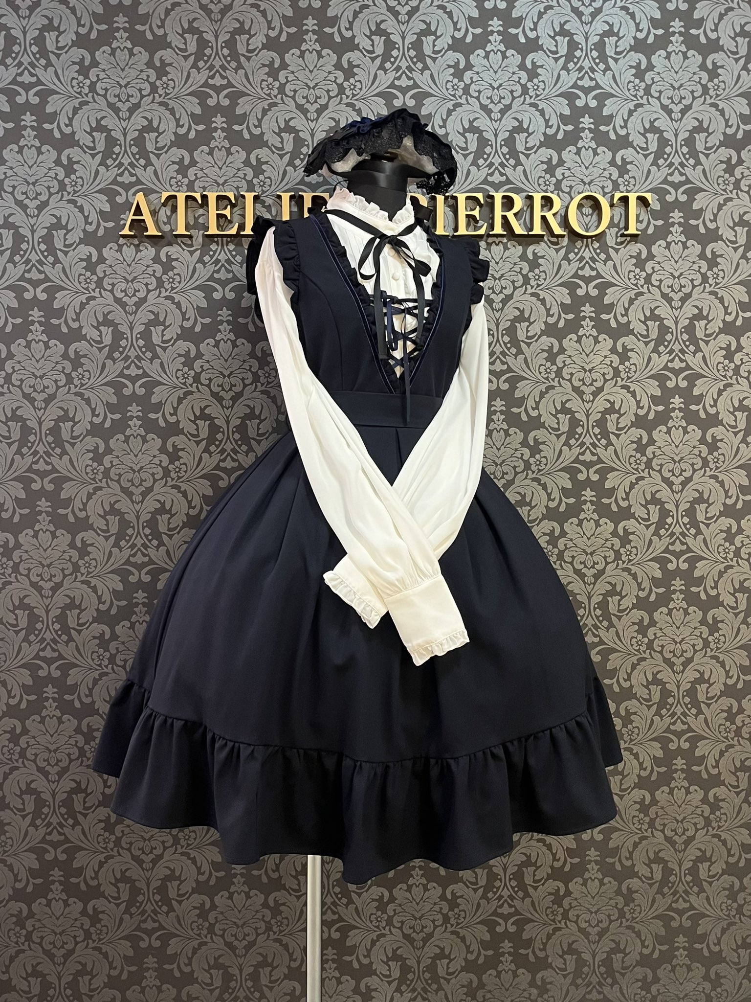 Sheglit/ロングシフォンスカート Sheglit／シフォンフリルスカート（ボルドー） | chou chou ange
