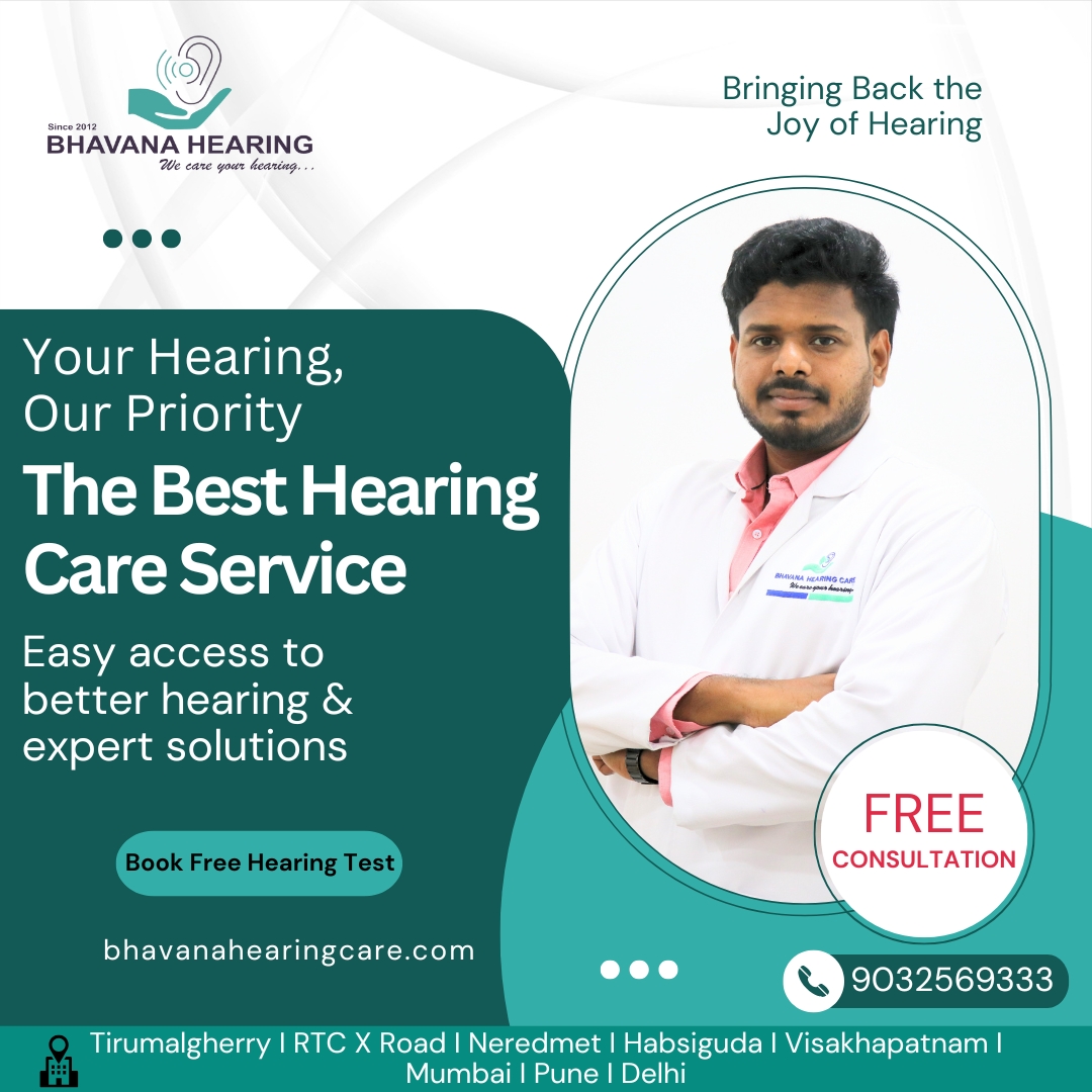 👂✨ Your Hearing, Our Priority! Experience The Best Hearing Care Service with expert solutions &amp; FREE consultation. 💙
📞 Book your Free Hearing Test today – because life sounds better when you hear it well!
.
.
#BhavanaHearingCare #HearingSolutions