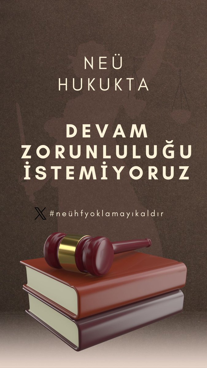 #neuhfyoklamayıkaldır 
#neuhfyoklamayıkaldır 
#neu #hukuk