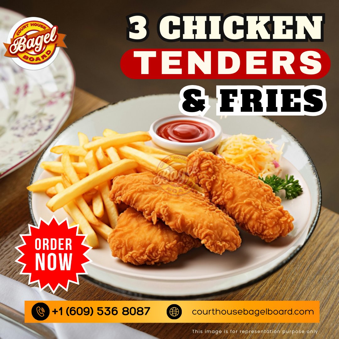 bagelboardcmch's tweet photo. ๐Satisfy your cravings with our crispy 3 Chicken Tenders served with golden, crunchy fries. Perfectly seasoned & cooked to perfection, this combo is a snack youโll love any time!
#ChickenLovers #CrispyDelight #FriesTime #bagelboard #FoodieVibes
๐Website: https://t.co/X7ird347sy https://t.co/iebXnSCiwh