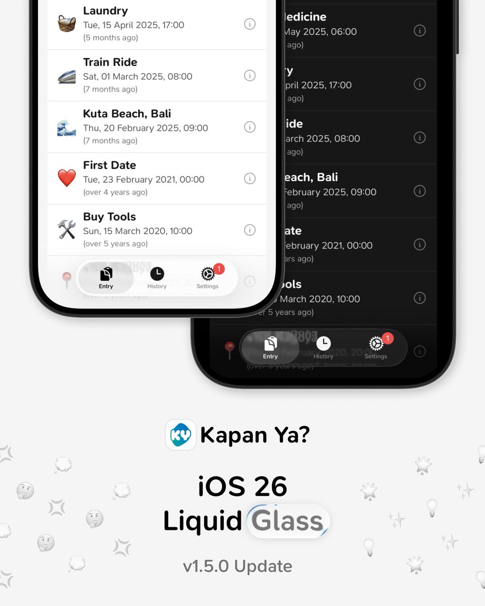 Liquid Glass design now available on iOS 26! ✨

Smoother, more elegant experience 🪄

Update v1.5.0 now available! 🎉