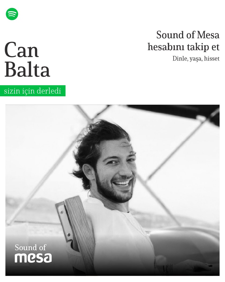 Can Balta’nın Sound of Mesa Spotify hesabı için hazırladığı Foggy Grooves listesine open.spotify.com/playlist/7FQOh… linkine tıklayarak ulaşabilirsiniz. Keyifli dinlemeler dileriz. #soundofmesa