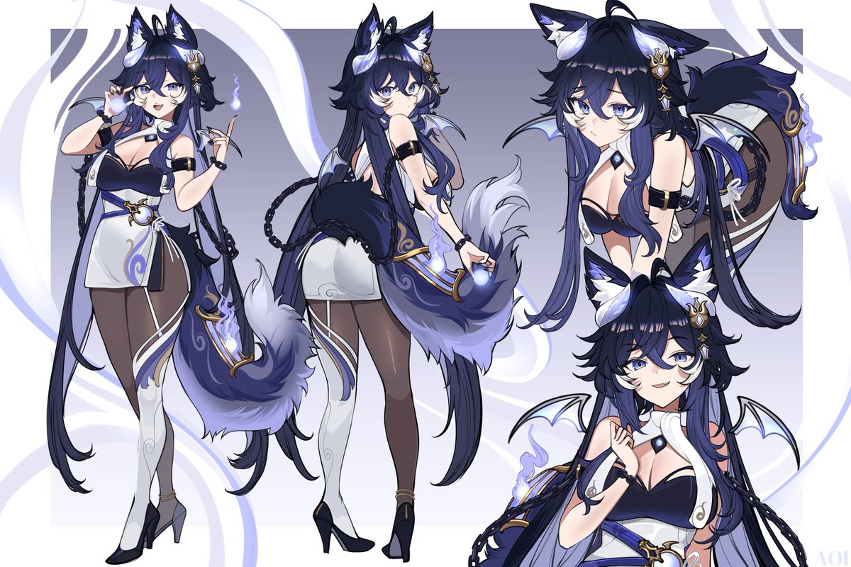 SakiriVT's tweet image. ⋅INTRODUCTION⋅

|Welcome my little echoes~|       
I am Sakirrii a soul hound vtuber, Let me soothe you with my ASMR , sass ,and Game play~ Won't you let me heal your wandering soul ~?♡

Oshi marks: ⛓️ 🔥
Art tag:|#Sakillusts

🎨: character design: Rohioart