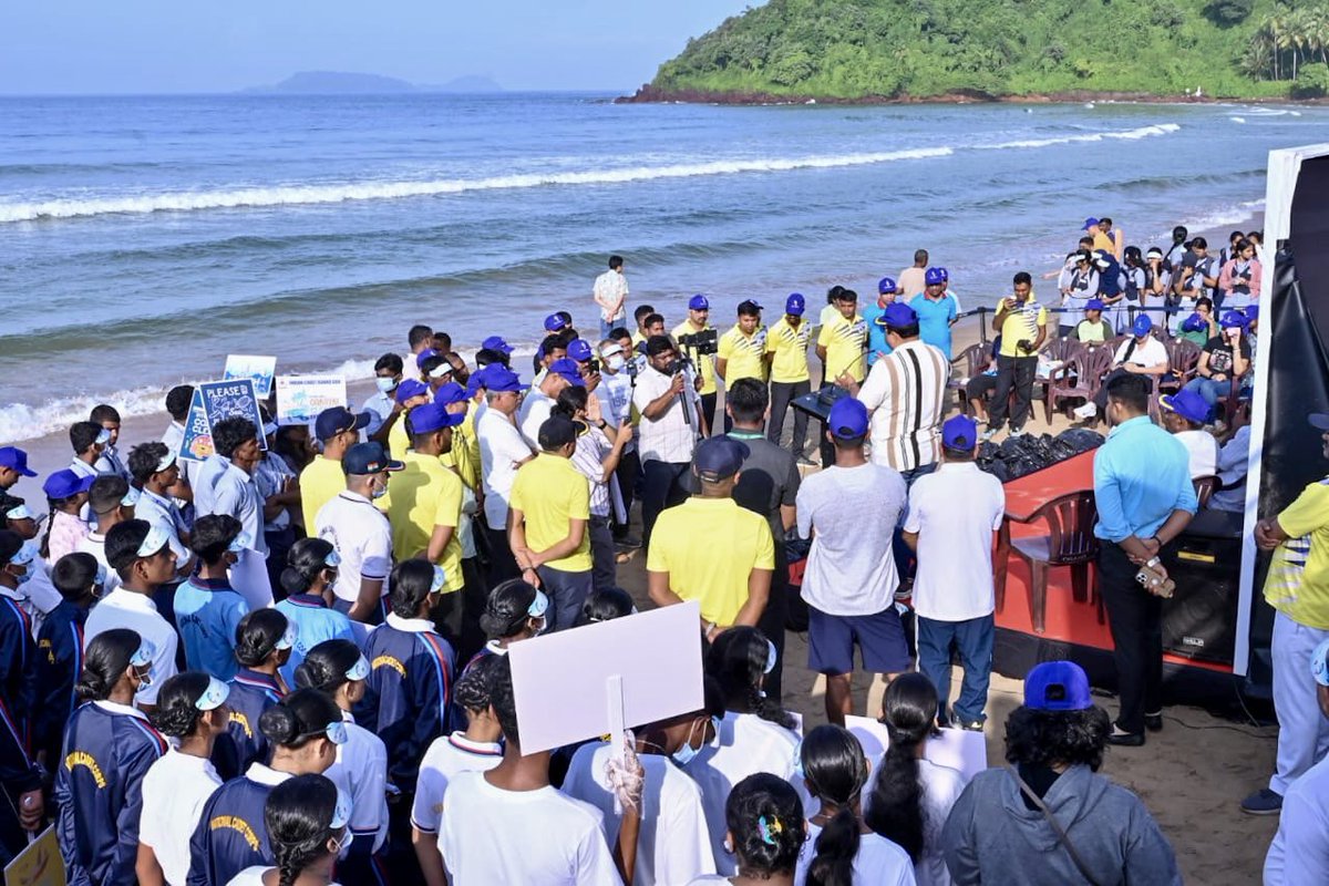 Participated in the International Coastal Cleanup Day at Bogmalo Beach, organised by the Indian Coast Guard in association with VP Chicolna-Bogmalo.

On this occasion, I spoke on the importance of protecting our environment and oceans, reminding everyone that while nature