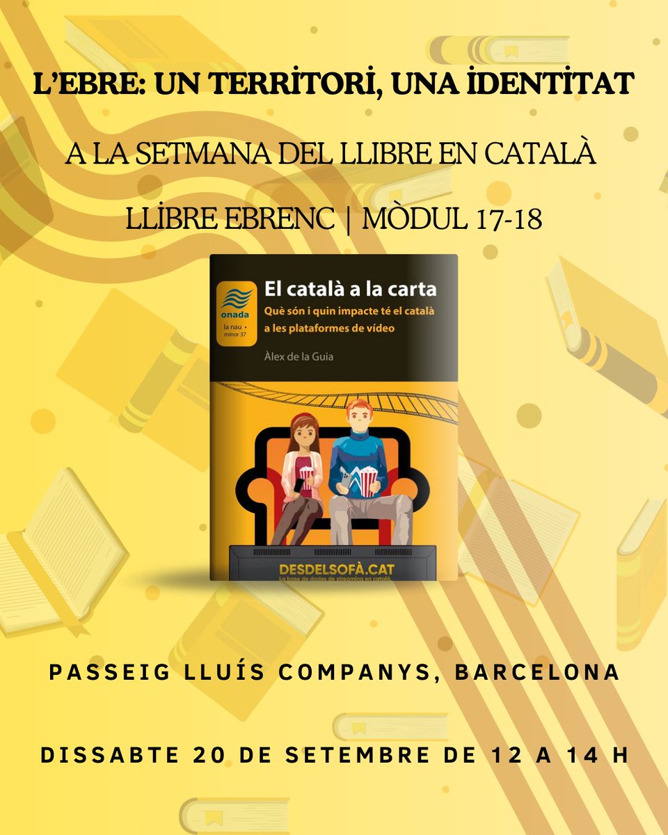 Cap a Barcelona, camí de la <a href="/LaSetmana/">La Setmana</a>!!

Ens veiem a partir de les 12 al mòdul 17-18 amb el llibre 'El català a la carta' (si la <a href="/Renfe/">Renfe</a> vol)