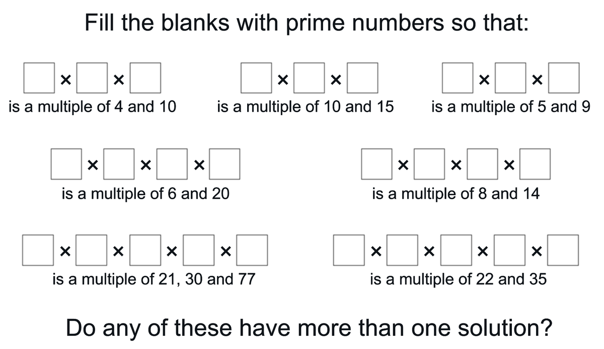 My favourite way to introduce an efficient strategy for finding lowest common multiples.

#1001MathsBots