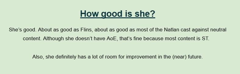 a nefer saindo de top 3 dps pra "tão boa quanto o flins" me pegou um pouco... mas diva de qualquer forma né