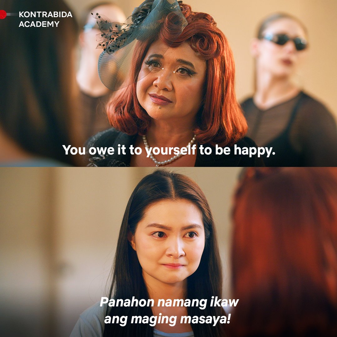 Netflix_PH's tweet photo. harnessing my gia energy so my inner gigi can find her happiness 💆‍♀️  

#KontrabidaAcademy #BarbieForteza #EugeneDomingo https://t.co/oJ61SITLbL