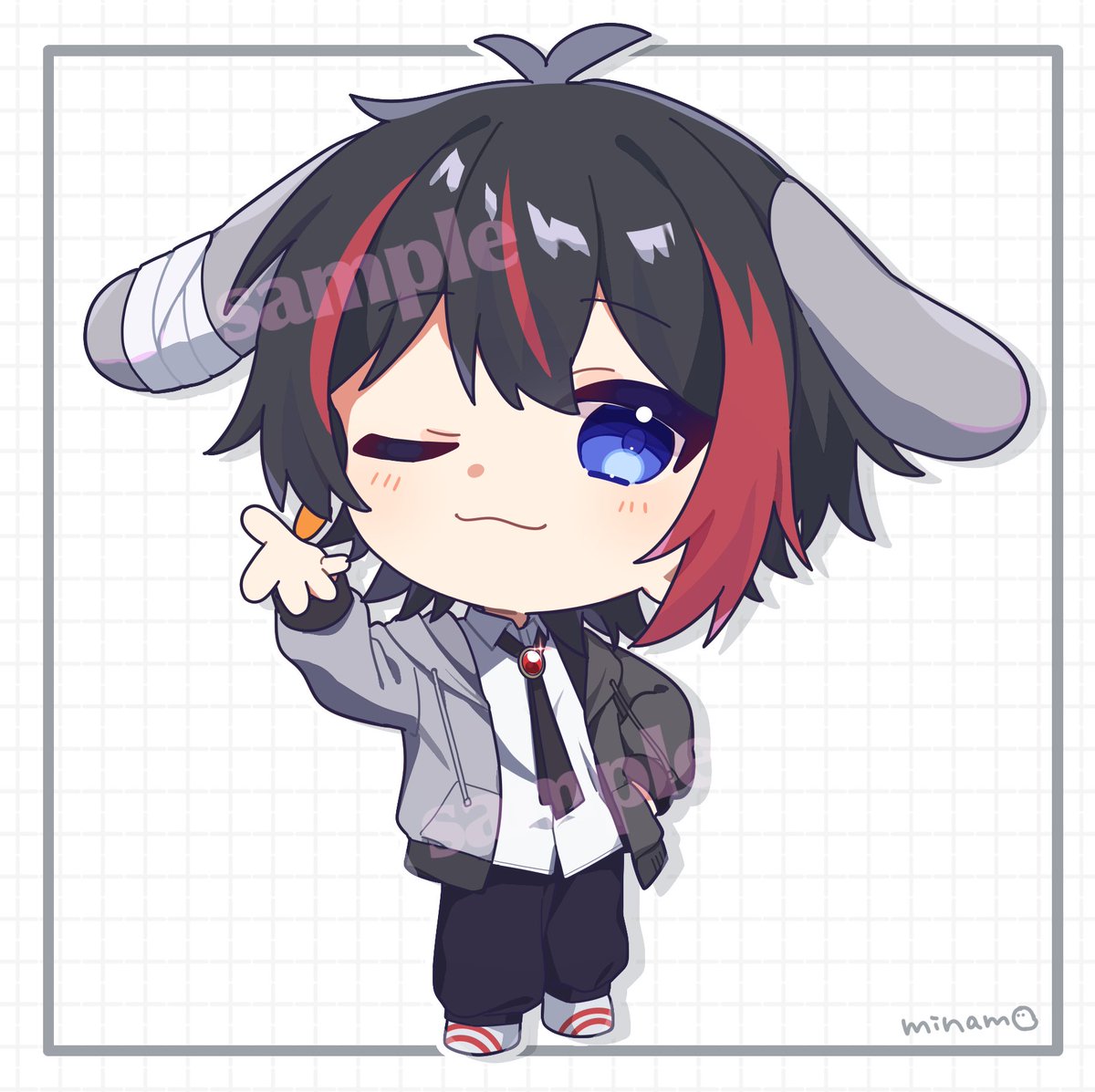 #sinomi_main さんのミニキャライラストを担当させて頂きました！よろしくお願いいたします🐰