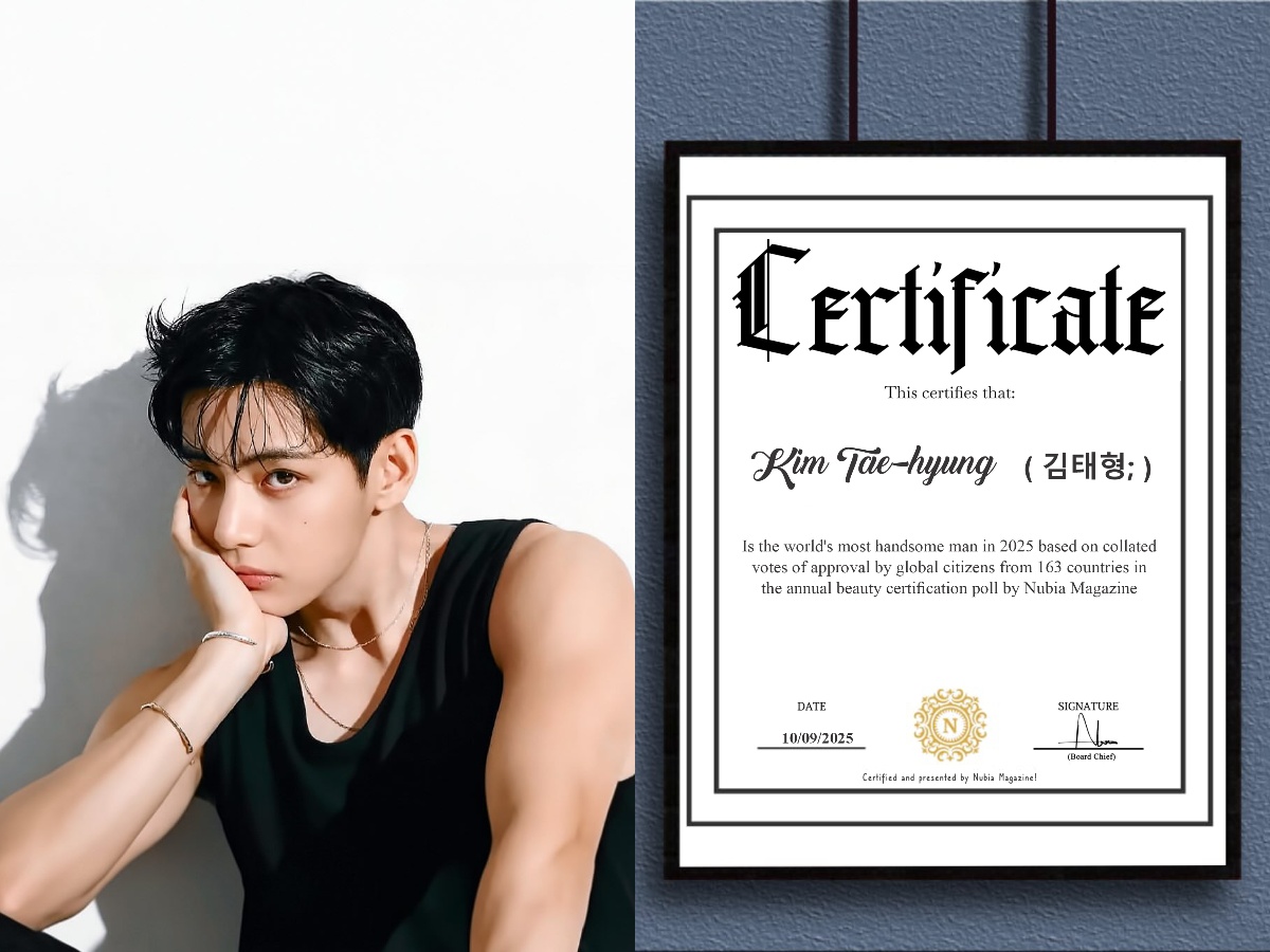 Kim Taehyung has been officially certified as The Most Handsome Man In The World 2025 by Nubia!

"The accolade further solidifies his standing as a timeless icon of beauty, talent, and influence."

🗣️Retweet and reply with:

CONGRATULATIONS TAEHYUNG
MOST HANDSOME MAN KIM TAEHYUNG