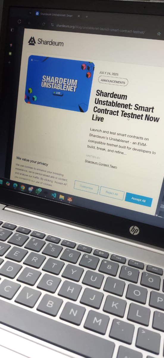 pawar_shweta027's tweet image. 🔥 Hackathon vibes ON!
Just built the frontend for my On-Chain Attendance Tracker dApp 🎯
Next step → connecting it with the smart contract on Shardeum 🚀
Super excited to showcase this!
@Yash__Balpande @nikhil_aparajit @shardeum
#ProofOfCommunity #MiniHackathon