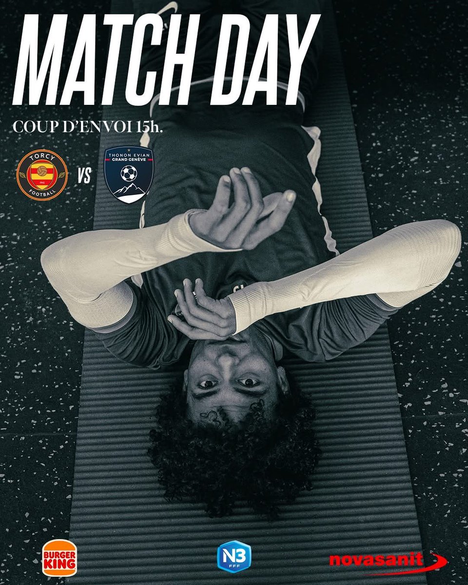 GrandGeneveFC's tweet photo. 𝐌𝐀𝐓𝐂𝐇𝐃𝐀𝐘 🔥
Nos joueurs affrontent Torcy cet après-midi ⚔️
🕒 Coup d’envoi : 15h00
Match présenté par @BurgerKingFR & @Novasanit
#MatchDay #TEGGFC #National3 https://t.co/LFCNQyKaAQ
