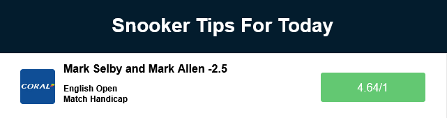 Top snooker tipster David Caulfield (<a href="/SnookerHQ/">David Caulfield</a>) is back with his best bets from this afternoons English Open Semi-Finals.

Click below for full details on who he is siding with ⬇️⬇️

whichbookie.co.uk/free-betting-t…

18+ Gamble Aware