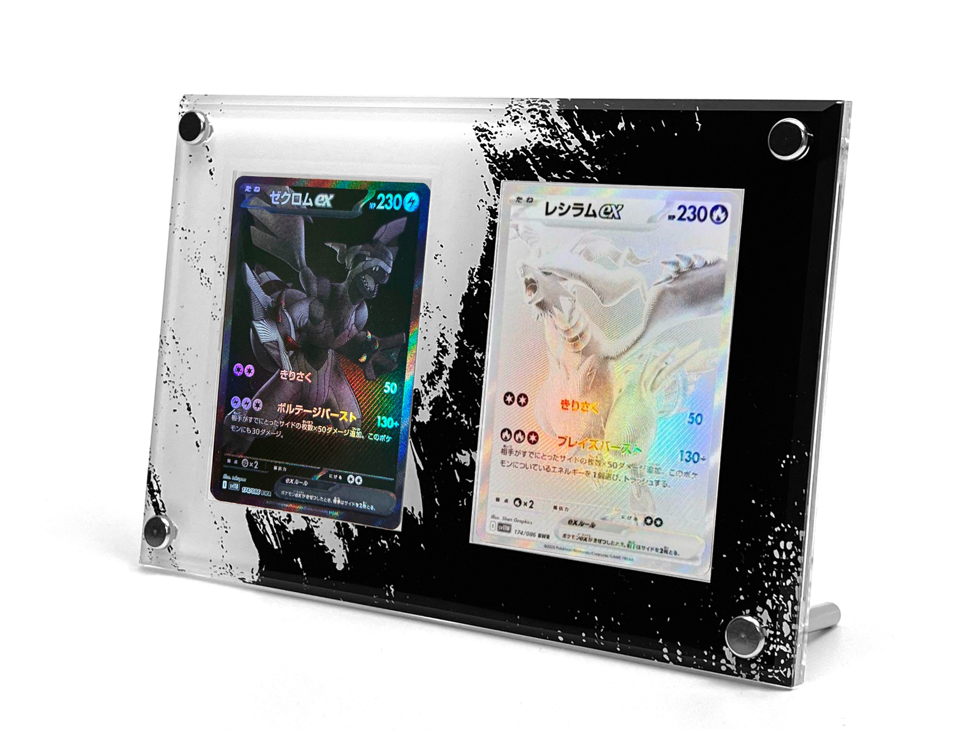 【美品】ディスプレイフレーム【TCG】 カスタムブラック透明9スロットTCGトレーディングカードアクリル