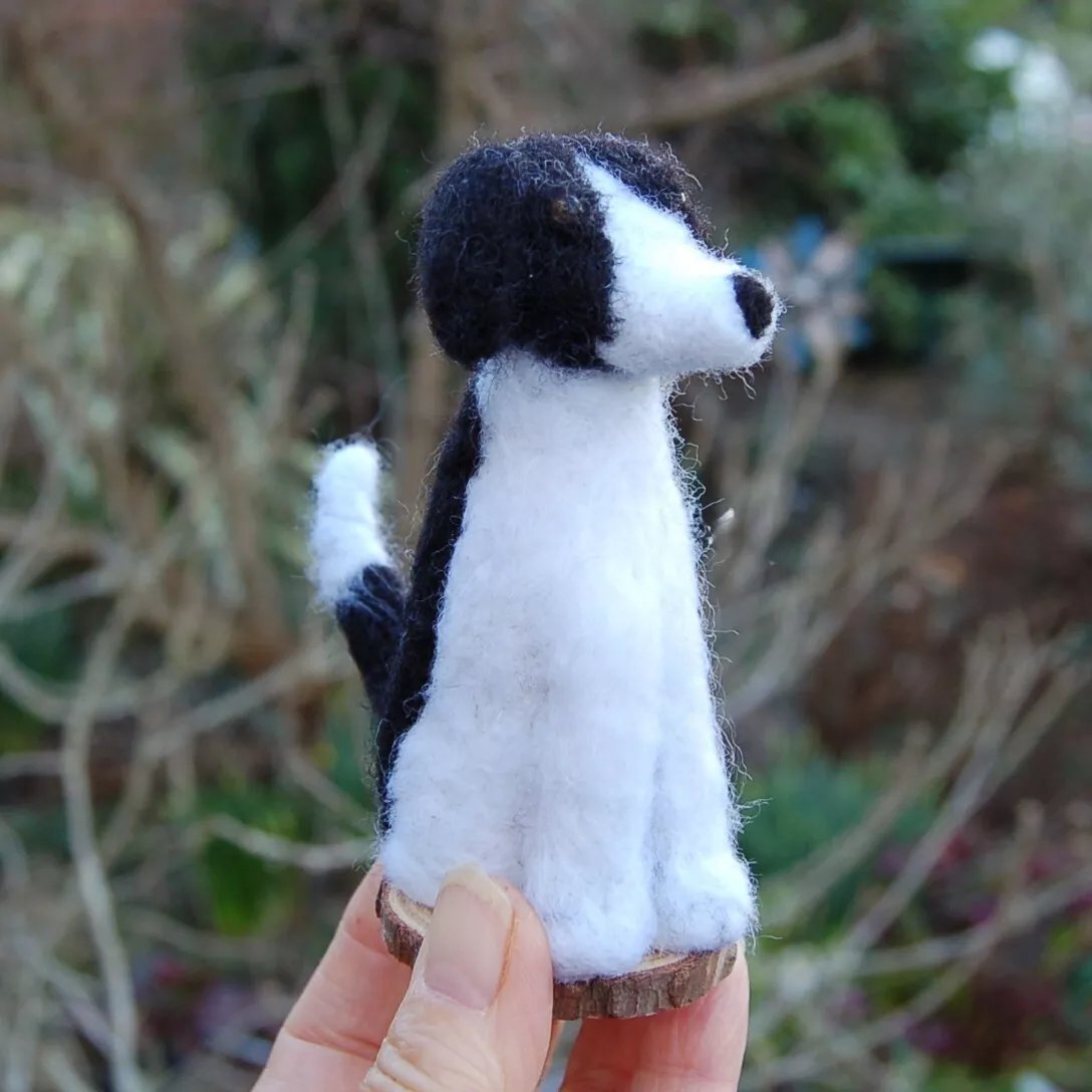 Black and White Dog handmade needle felted dog - 10 cm tall - Border Collie ebay.us/m/UfMOOc #eBay via <a href="/eBay_UK/">eBay UK</a>