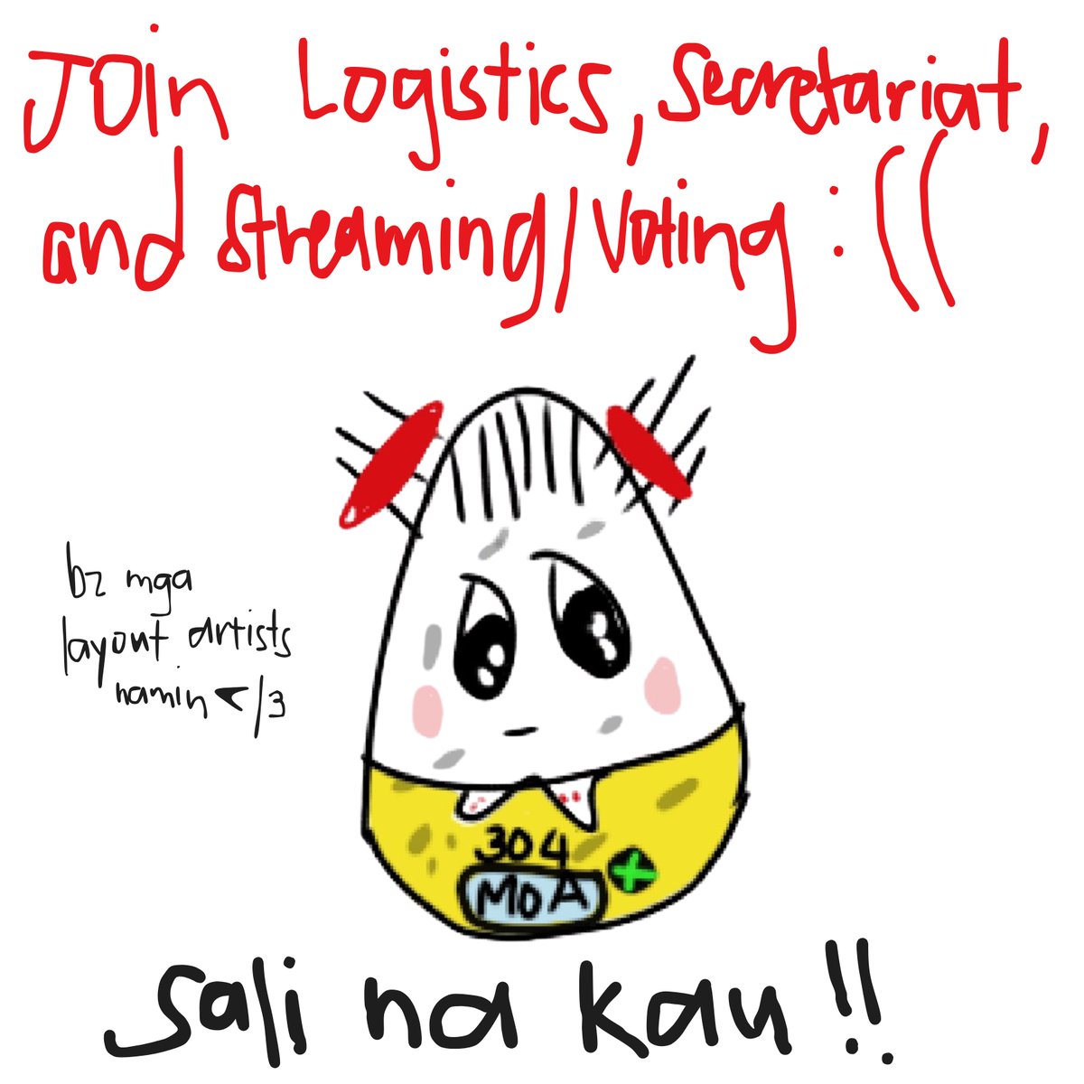 graphic design is our passion 👩‍💻 chz

Got tons of marketing applications so fresh content coming soon 👀 Meanwhile, we’re extending applications for Logistics, Secretariat, &amp; Streaming/Voting! Sali na kayo pls 😔

📌 Sign Up: forms.gle/5rXgxiQG1zht6t…
🗓️ Deadline: October 5, 2025