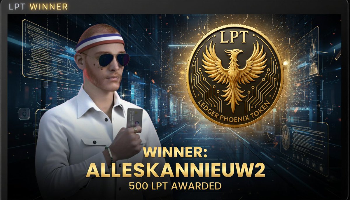 LedgerLPT's tweet image. Congratulations to @Alleskannieuw2 , the winner of the 500 LPT prize!

Please DM us your wallet address. #WINNER #LPT #GIVEAWAY #XRPL #XRPAlerts #XRPCommunity #XRPARMY #cryptocurrency #XRP #Airdrop #Crypto  #LedgerPhoenix #CryptoGiveaway #freecrypto #Competition #free
