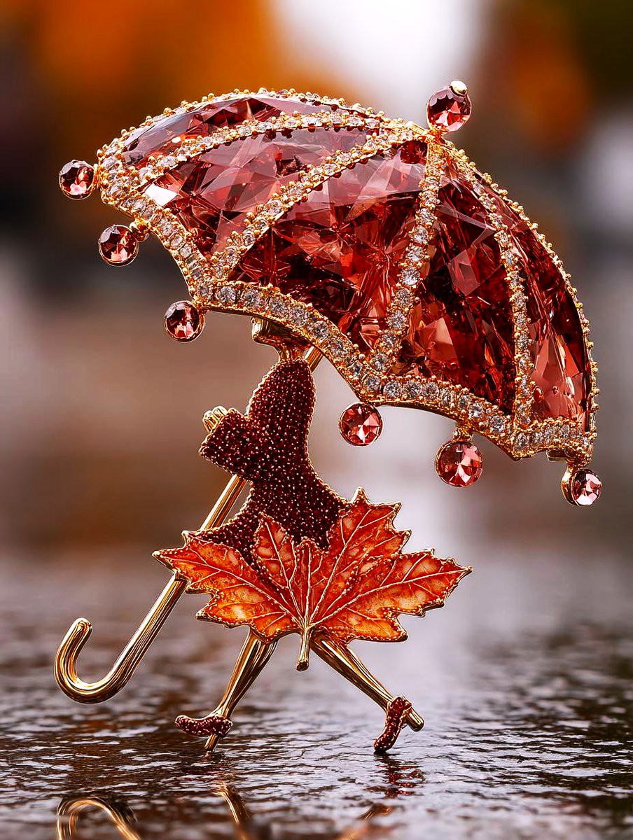DigitalArtKyiv's tweet photo. Autumn paints with rain, the artist with imagination, and the heart sees in this diamond brooch a woman striding through eternity... #MagicOfArt #DigitalArt #Inspiration #aiartwork #aiart https://t.co/WrDuAvF3Ts
