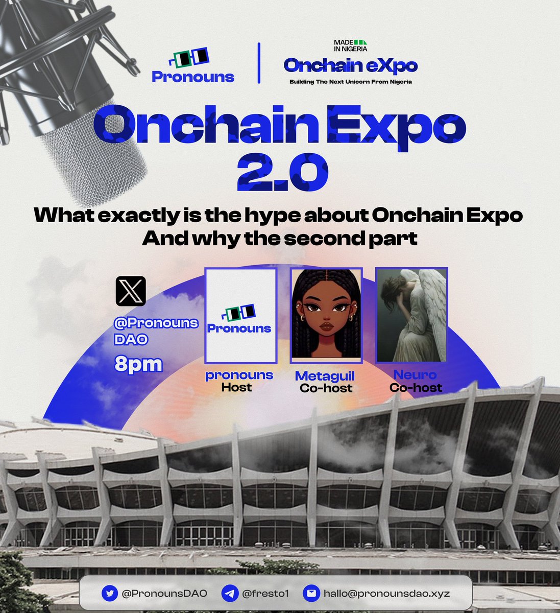 PronounsDAO's tweet photo. We are about to set CT on Fire!🔥
Here's Why;
> Onchain Expo 2.0 Is Worth It!
> Onchain Expo 2.0 Is Worth It!! 
> Onchain Expo 2.0 Is Worth It!!! 

We got quite alot of DM's about onchain expo &amp; all. So today we are putting everyone on track !

Are You Ready?! https://t.co/uWBrHP1uL9