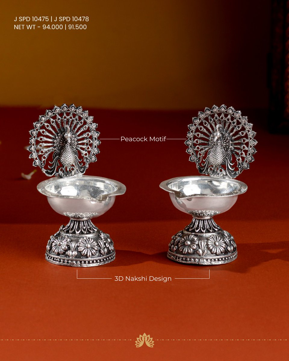 KrishnaSilver36's tweet photo. Video Call: 📲+91-8499011111 Illuminate your sacred space with our Silver Deepam Stands, exquisitely crafted in 92.5 pure silver 🤍. Perfect for pooja rituals, festive celebrations, and adding a touch of divine elegance to your home. https://t.co/ox4T4STYwE