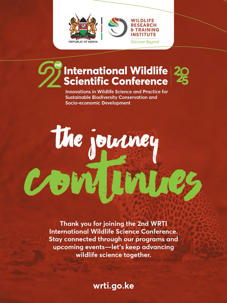 KelvinKyp_'s tweet photo. New innovation, sustainable biodiversity conversation 
And social development.
Come for the 2nd international wildlife scientific conference 
Wildlife Science
#WRTIConference25 https://t.co/UVszQVhWUL