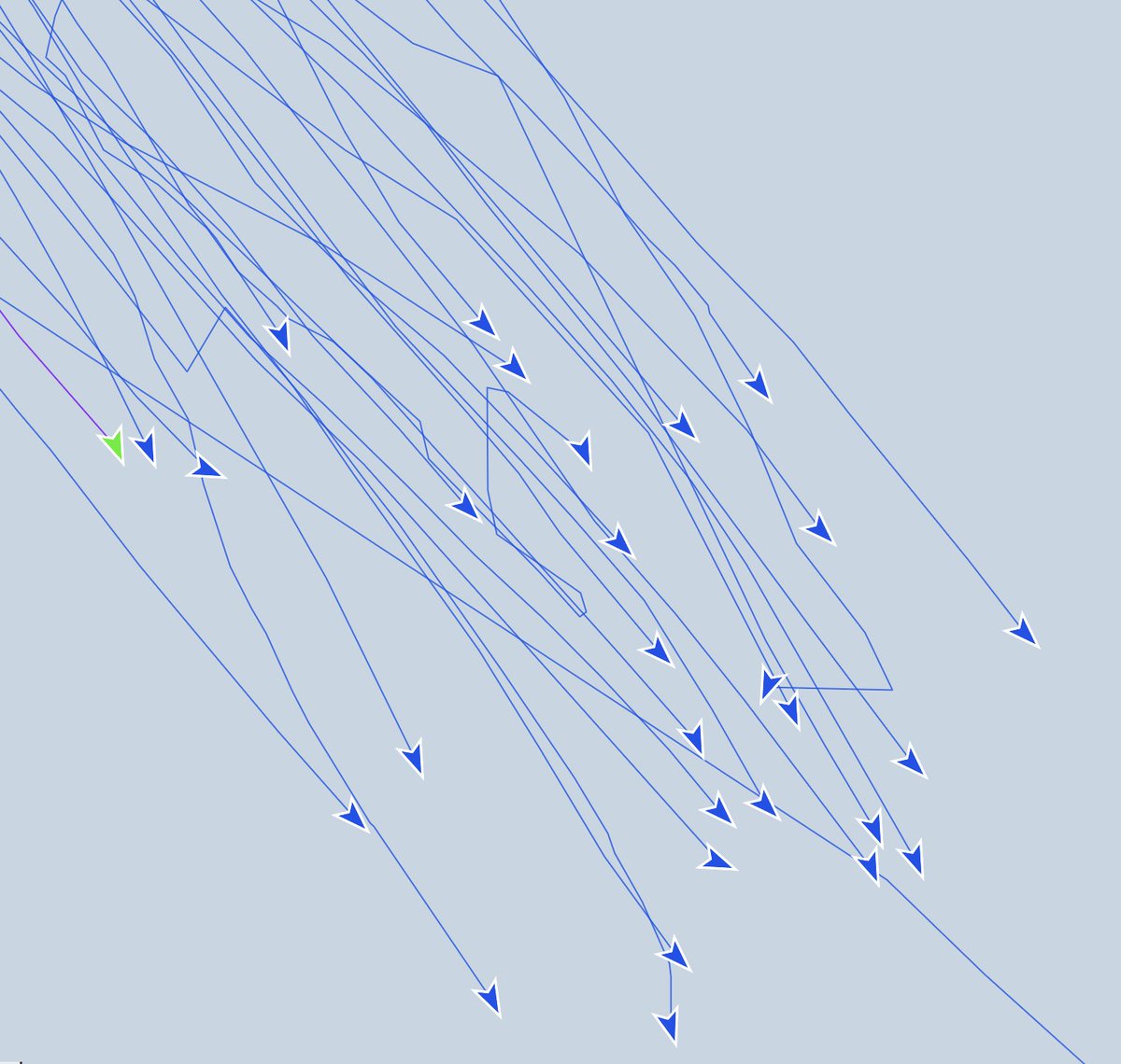 Muazzam bir görüntü.

Ebabillerimiz Gazze'ye ilerlemeye devam ediyorlar.

Rabbim onları korusun ve selametle menzillerine ulaştırsın.

#GlobalSumudFlotilla