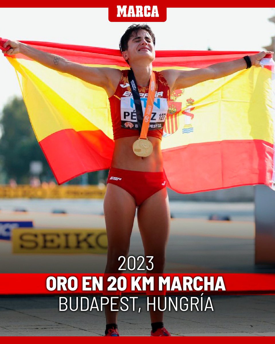 ✨ 4 oros. 2 Mundiales. Una leyenda.
María Pérez vuelve a escribir historia en Tokio 🇯🇵 con un doblete dorado 🥇🥇 y ya suma un póquer inolvidable en su carrera.

Budapest 2023 🇭🇺 ➡️ 🥇 20 km | 🥇 35 km
Tokio 2025 🇯🇵 ➡️ 🥇 20 km | 🥇 35 km

La reina de la marcha es española