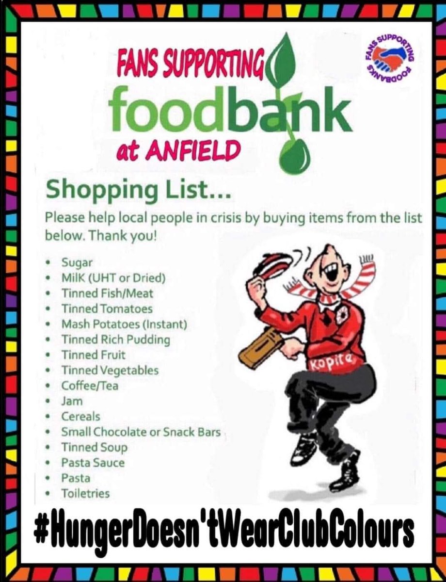The eagerly anticipated 247th Merseyside Derby is a matter of hours away.The biggest winner on Derby Day is always going to be our local community

You know the drill, like &amp; share our Social Media, put a tin in your pocket and donate it 60,000 Cans from 60,000 fans #LFC #EFC
