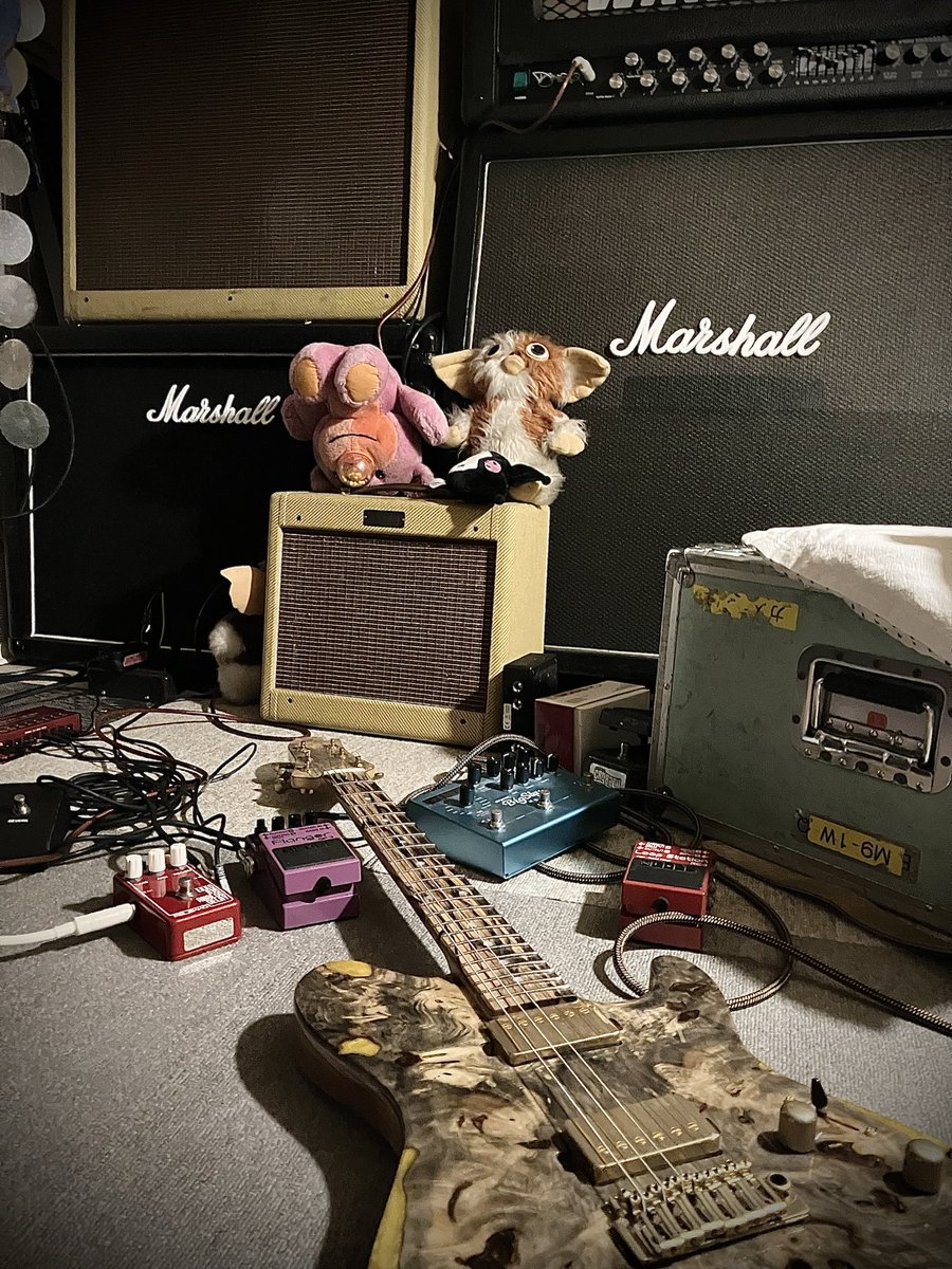 muumuu_7x_xj_'s tweet photo. すぐ散らかす
#Marshall #sugiguitar #DS496
#strymon #ekko616
#Randall #warhead https://t.co/92WkayrC3p